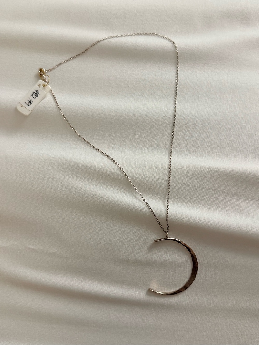 Sterling Silver Crescent Moon Pendant Necklace - Women Jewelry